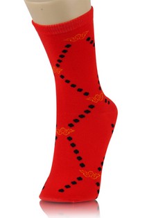 WING TIPS AND CHAIN LINKS CREW SOCKS style 5