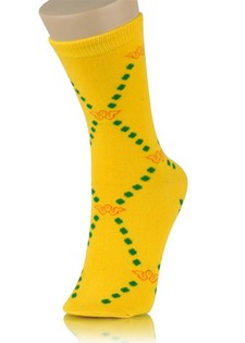 WING TIPS AND CHAIN LINKS CREW SOCKS style 6