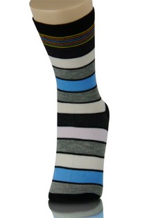 BOLD STRIPE CREW CUT SOCKS style 3