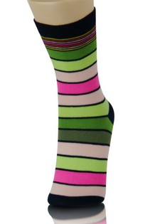 BOLD STRIPE CREW CUT SOCKS style 5