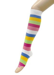 FUN RAINBOW STRIPED KNEE HIGH SOCKS style 3