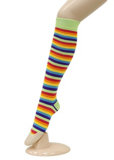 FUN RAINBOW STRIPED KNEE HIGH SOCKS style 5