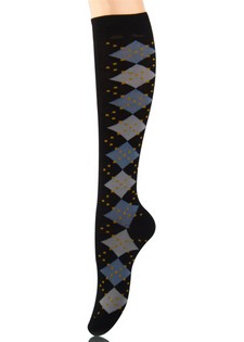 DOTTED ARGYLE KNEE HIGH SOCKS style 4