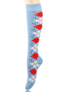 DOTTED ARGYLE KNEE HIGH SOCKS