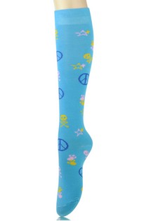 PEACE AND POISON KNEE HIGH SOCKS style 3