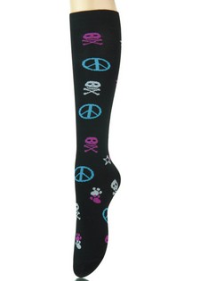 PEACE AND POISON KNEE HIGH SOCKS style 6