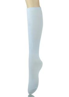 White Solid Color Knee High Socks