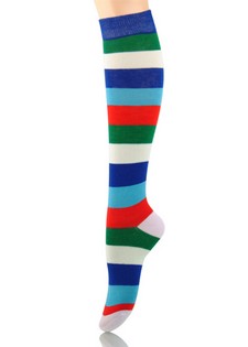 WIDE STRIPE KNEE HIGH SOCKS style 2