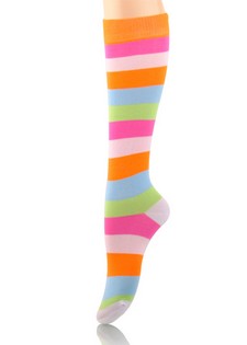 WIDE STRIPE KNEE HIGH SOCKS style 3