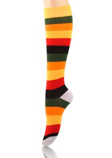 WIDE STRIPE KNEE HIGH SOCKS style 4