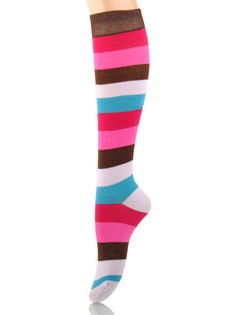 WIDE STRIPE KNEE HIGH SOCKS style 6