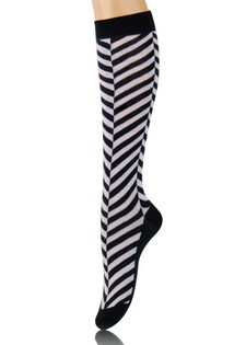 HERRINGBONE STRIPED KNEE HIGH SOCKS style 5