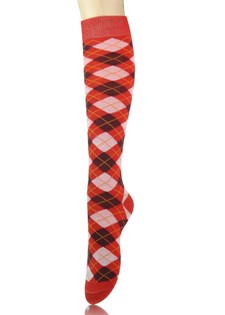 CLASSIC ARGYLE KNEE HIGH SOCKS style 2