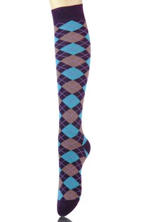 CLASSIC ARGYLE KNEE HIGH SOCKS style 5