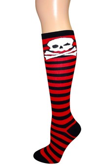 SKULL SOCKS- Knee Highs style 3