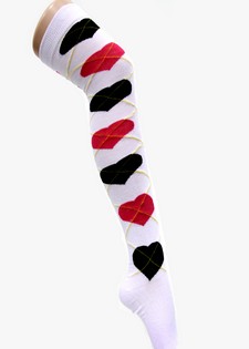 CRISS-CROSS HEART OVER THE KNEE SOCKS style 4