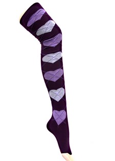 CRISS-CROSS HEART OVER THE KNEE SOCKS style 6