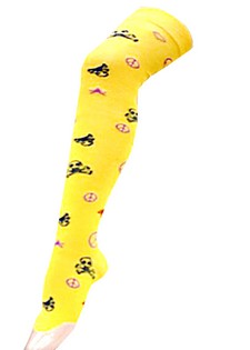 PEACE AND SKULLS THIGH HIGH SOCKS style 4