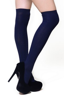 Single Pair Pack Fashion Design Thigh High Socks