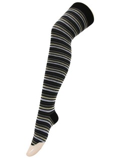 THIN STRIPED THIGH HIGH SOCKS style 3