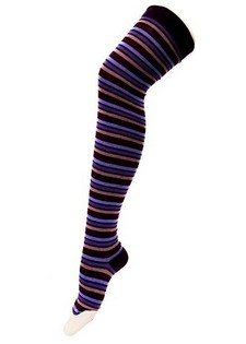 THIN STRIPED THIGH HIGH SOCKS style 5