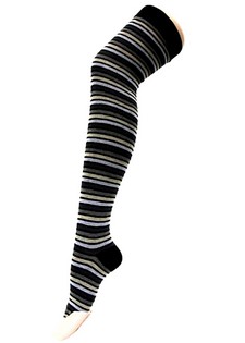 THIN STRIPED THIGH HIGH SOCKS style 6