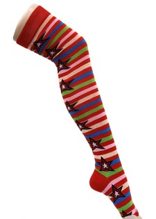 STRIPED STAR OVER THE KNEE SOCKS style 5