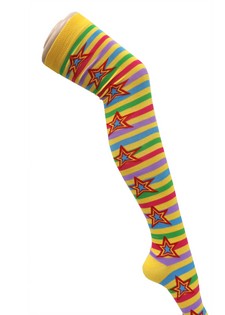 STRIPED STAR OVER THE KNEE SOCKS style 6
