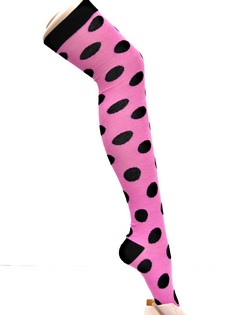 SPOTTED OVER THE KNEE SOCKS style 5