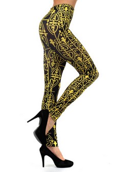 Lady's Victorian Printed Leggings