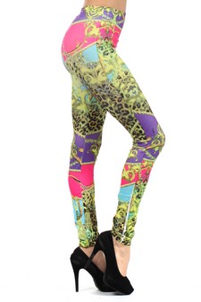 Lady's Mercury with Straps and Safari Printed Seamless Fashion Leggings