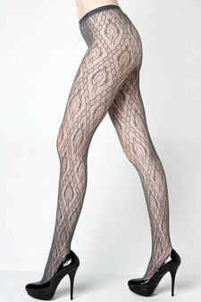 Stella Elyse Illuminated Lights Diamond Link Chain Fishnet Pantyhose