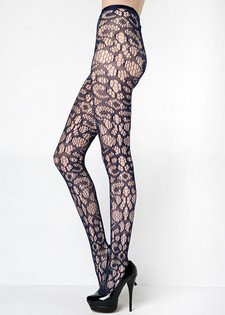 Stella Elyse Abstract Crescent Shapes Fishnet Pantyhose style 2