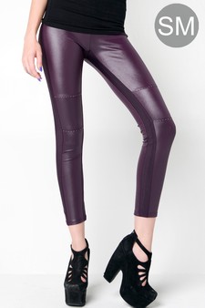 STELLA ELYSE KNEE PATCH LIQUID LEGGINGS - PURPLE (S/M only)