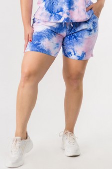 Women's Tie Dye Print Relaxed Shorts - TOP: TP2260P