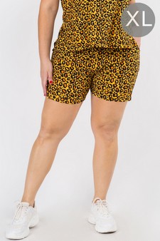 Women's Vivid Leopard Print Loungewear Shorts