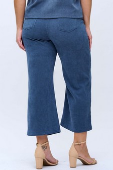 Women’s Wide Leg Corduroy Cropped Pants style 2