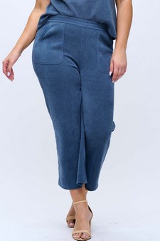 Women’s Wide Leg Corduroy Cropped Pants style 4