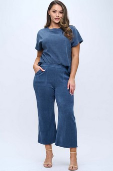 Women’s Wide Leg Corduroy Cropped Pants style 5