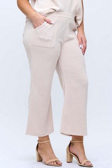 Women’s Wide Leg Corduroy Cropped Pants style 3