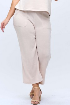 Women’s Wide Leg Corduroy Cropped Pants style 4