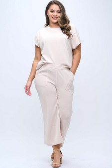 Women’s Wide Leg Corduroy Cropped Pants style 5