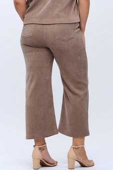 Women’s Wide Leg Corduroy Cropped Pants style 2