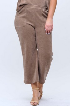 Women’s Wide Leg Corduroy Cropped Pants style 4