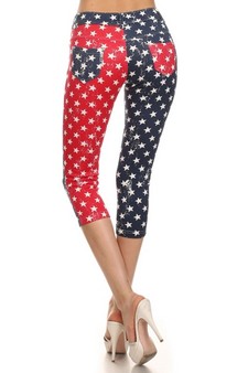 Star Spangled- American Flag Jegging-Capr style 3