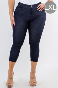 Women's 5 Pocket Soft Knit Skinny Capri Jeggings (L/XL only)