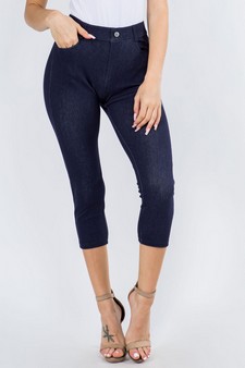 Women's 5 Pocket Soft Knit Skinny Capri Jeggings