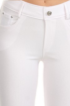 Women's Cotton-Blend 5-Pocket Skinny Capri Jeggings (Small only) style 5