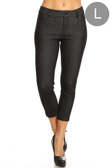 Women's Classic Solid Capri Jeggings (Large only)