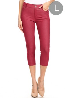 Women's Classic Solid Capri Jeggings (Large only)